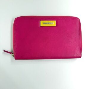 Kate Landry Fuchsia Clutch with Gold Accent